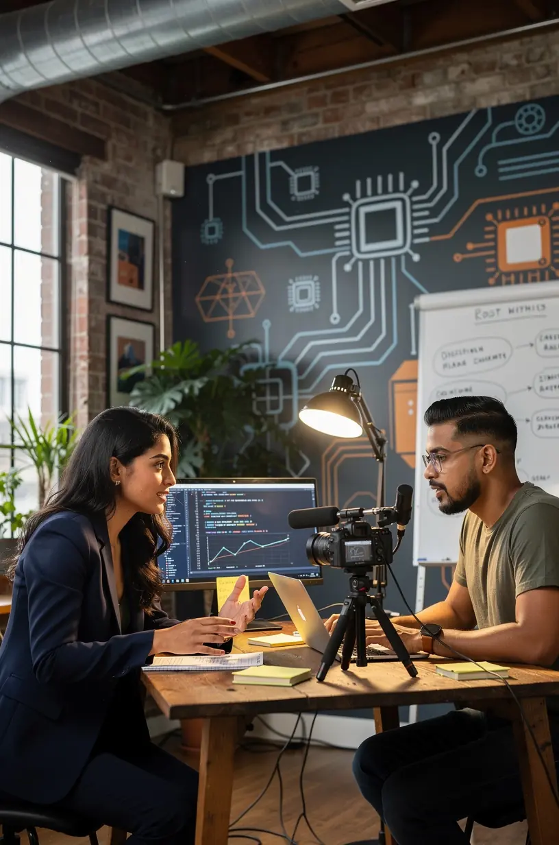 Close-up of a professional analyzing software optimization data on a laptop